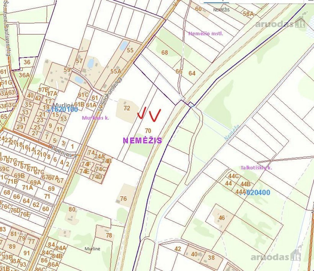 2,08 ir 0,57 Ha sklypai