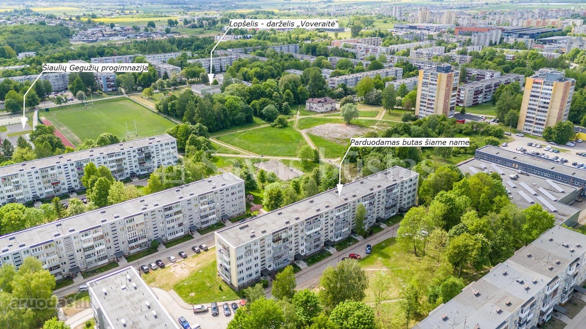 Parduodamas 2 kambarių butas Šiauliuose, S.