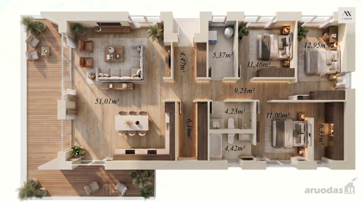 Šiuolaikinės architektūros namas moderniame - nuotraukos Nr. 12
