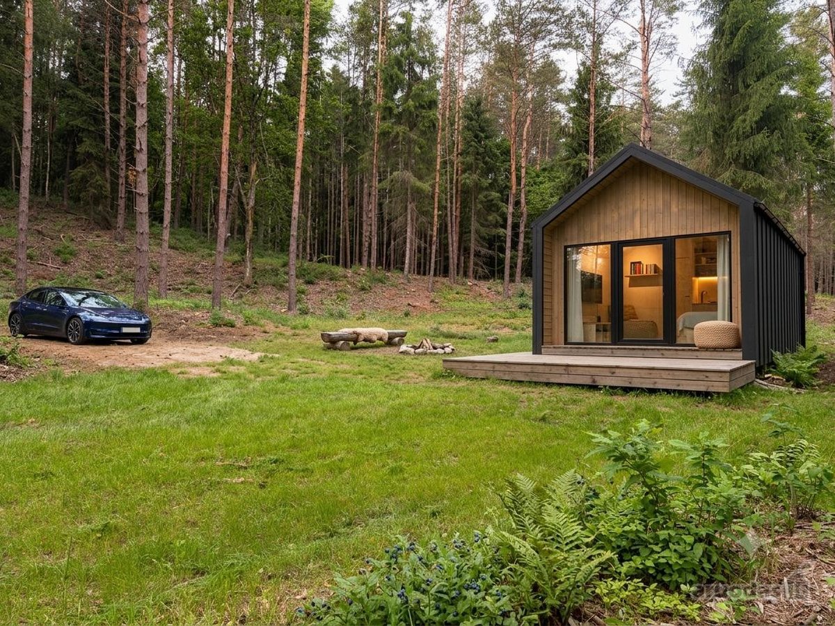 Parduodu 0,8 ha sklypą su nameliu Trakų