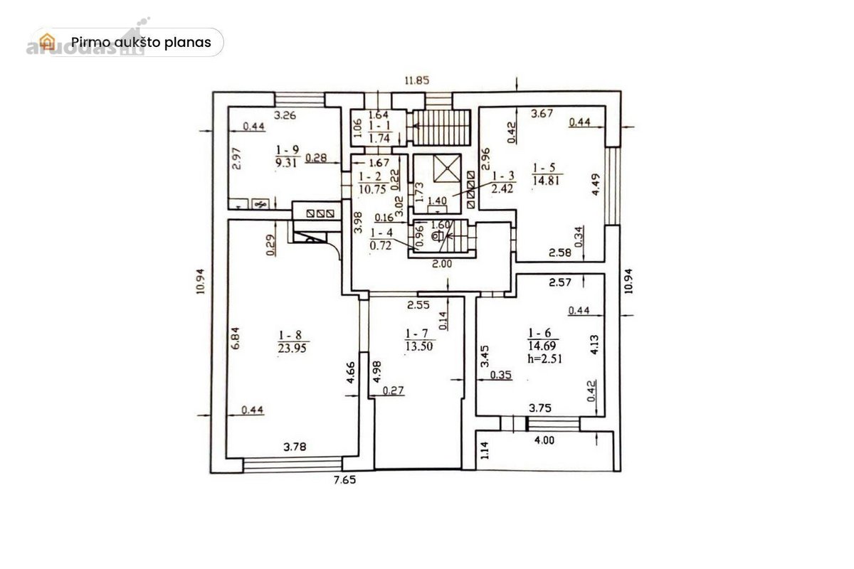 Parduodamas 281,26 m² įrengtas mūrinis - nuotraukos Nr. 38