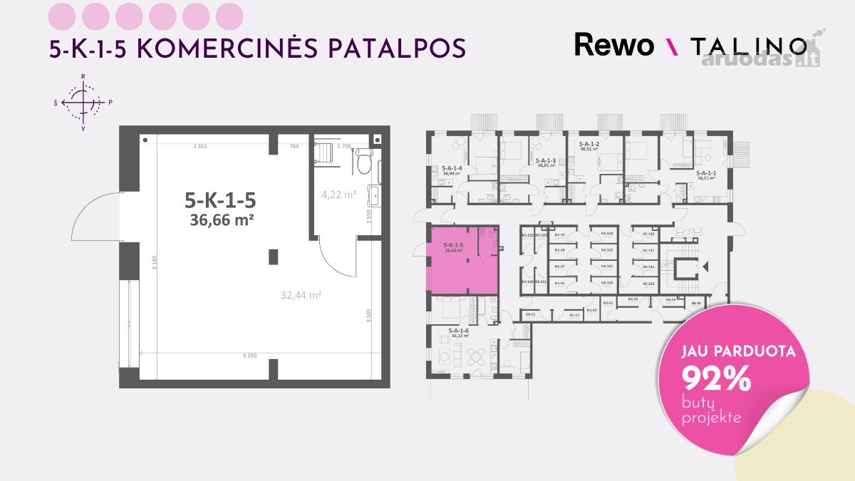 Parduodamos komercinės patalpos naujai - nuotraukos Nr. 2