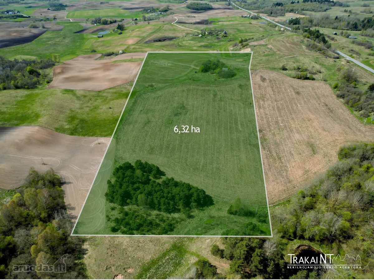 Parduodama 6,32 Ha Žemės Ūkio Paskirties Žemė