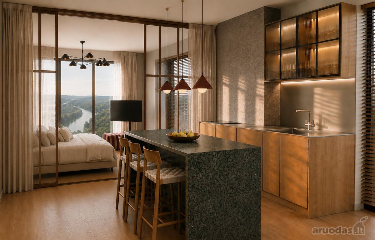 Parduodami išskirtiniai 34,26 m² apartamentai