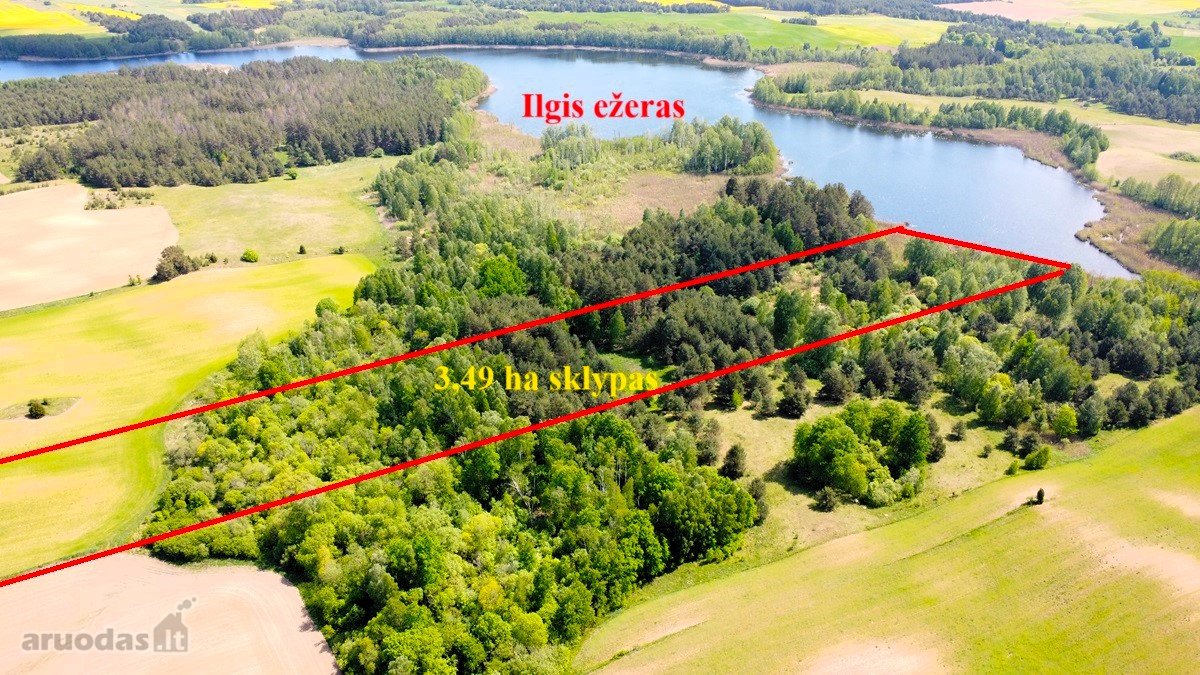 Didelis sklypas net su 103 m Ilgis ežero