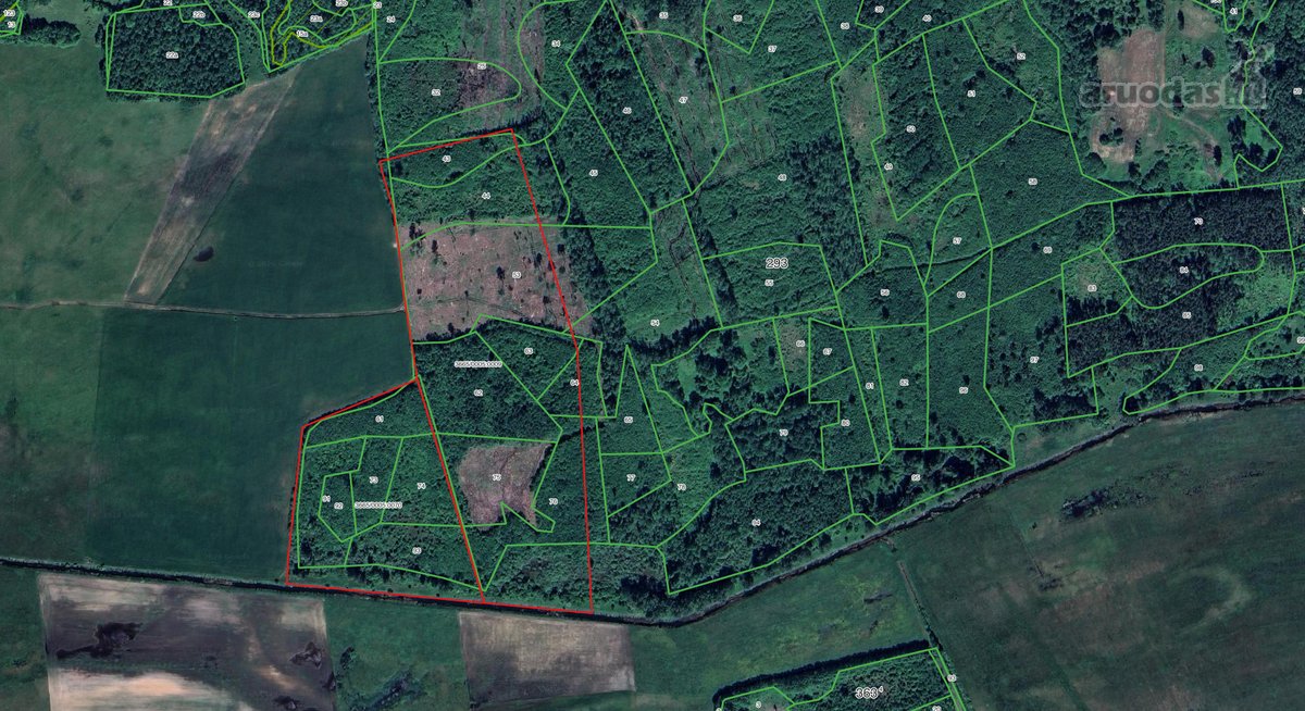 Parduodami 10.5200 ha ir 4.6000 ha ploto