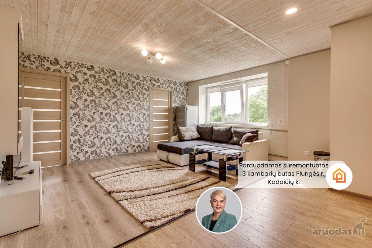 Parduodamas suremontuotas 3 kambarių butas