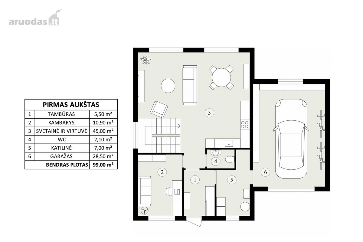 Vilniuje, Kalnėnų rajone, Parduodami 163 m² - nuotraukos Nr. 11