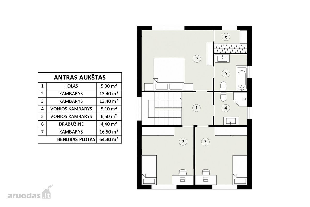 Vilniuje, Kalnėnų rajone, Parduodami 163 m² - nuotraukos Nr. 12
