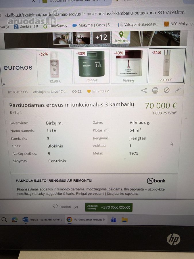Parduodamas jaukus ir šviesus butas Biržų - nuotraukos Nr. 17