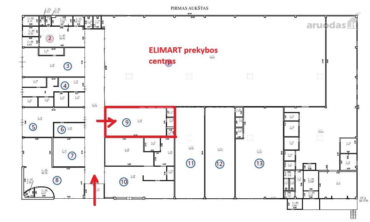 Patalpos prekybos centre Molainių g. Panevėžyje. - nuotraukos Nr. 11
