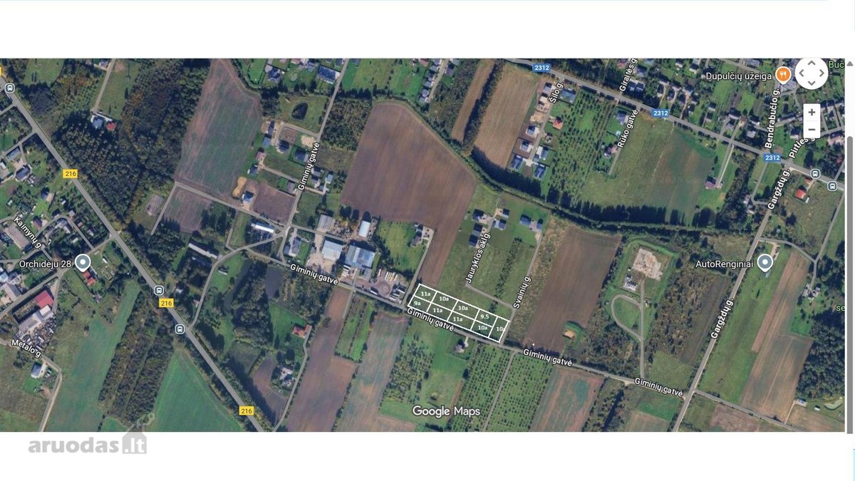 Parduodamas 9 gyvenamųjų sklypų projektas