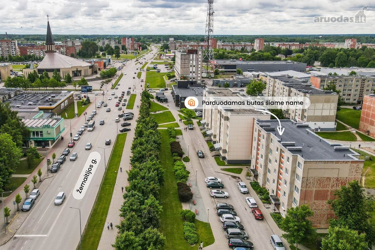 Parduodamas 2 kambarių butas Mažeikiuose,