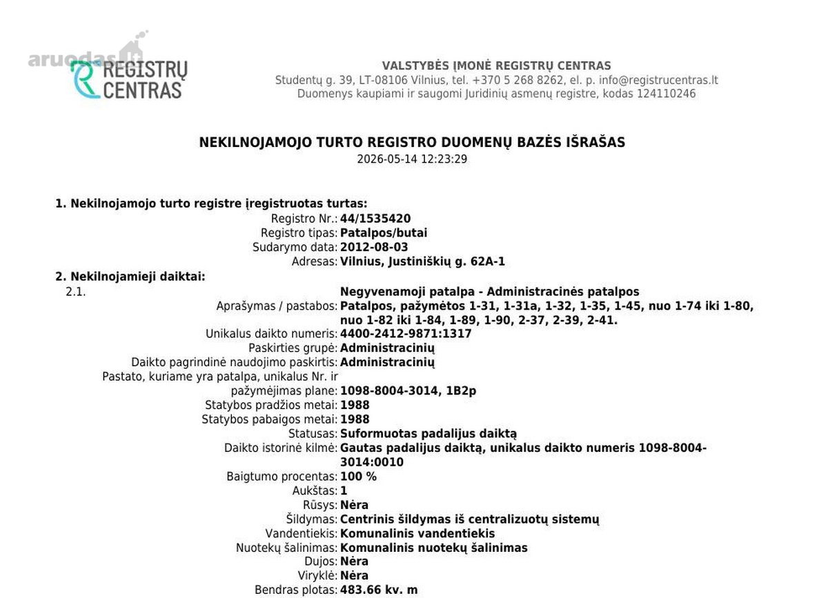 Parduodamos patalpos Vilniuje, strategiškai - nuotraukos Nr. 17