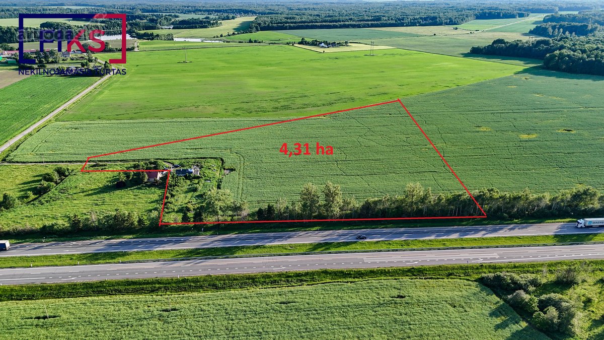 Parduodamas 4,31 Ha Komercinės Paskirties