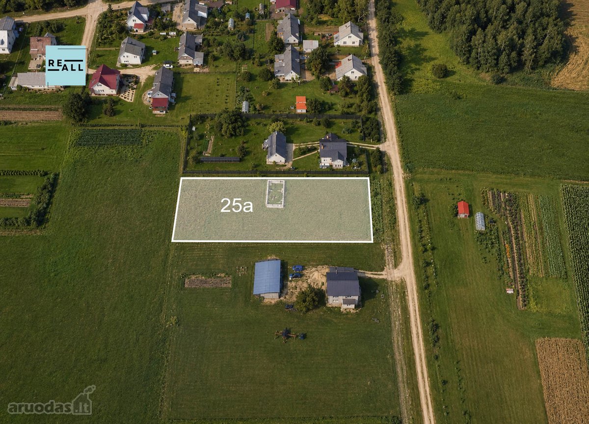 25 arų namų valdos sklypas Daukniūnuose – su