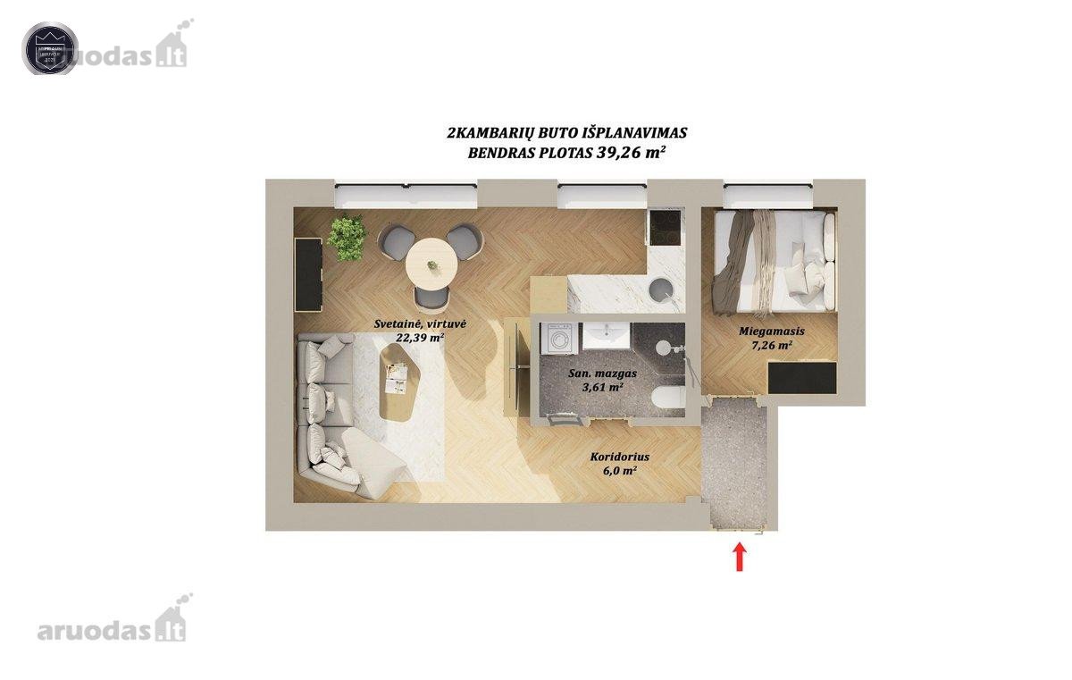 Parduodamas Naujai Ir Moderniai Įrengiamas 2 - nuotraukos Nr. 6