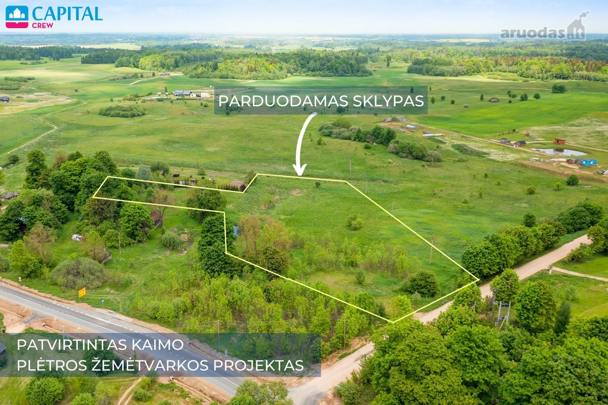 Parduodamas 156 a žemės ūkio paskirties