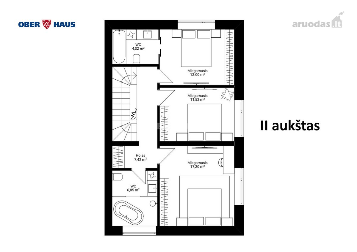 Žvėryne parduodamas A+ klasės 5 kambarių - nuotraukos Nr. 17