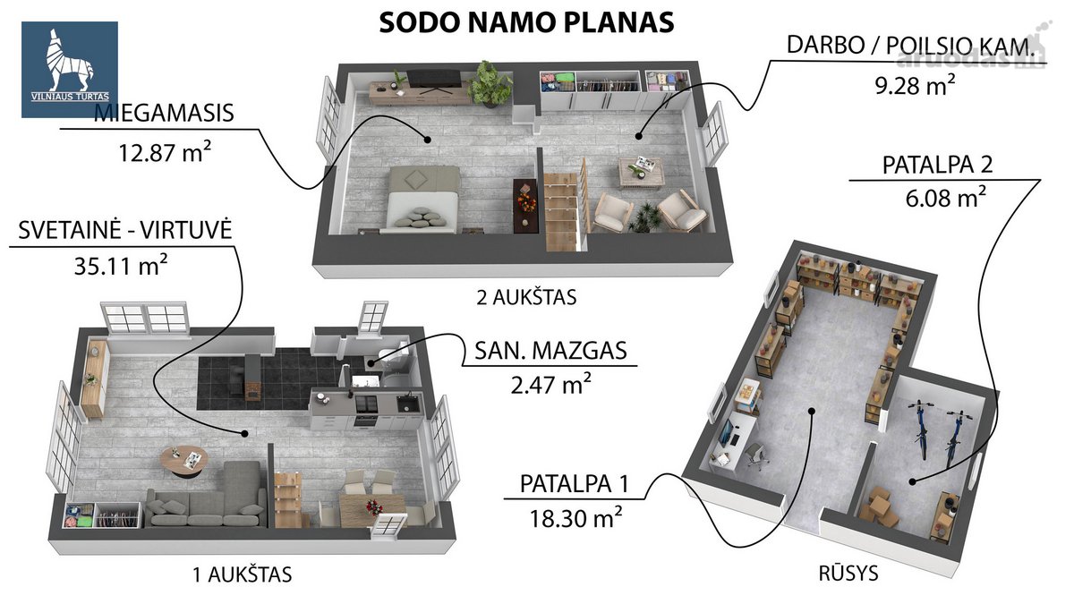 Parduodamas Jaukus Sodo Namas Su Pirtimi - nuotraukos Nr. 41