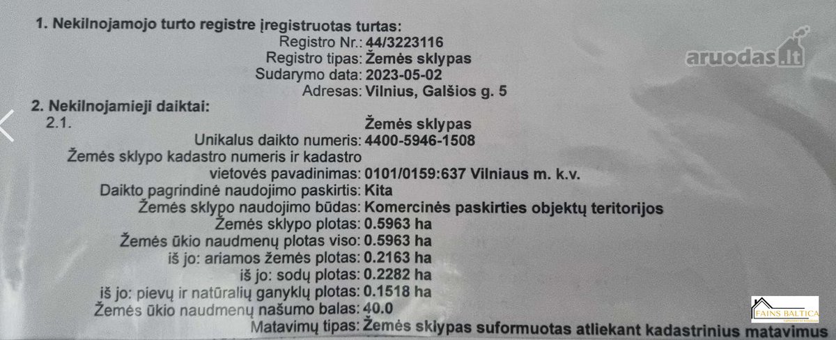 Parduodamas 0,5963 Ha Komercinės Paskirties - nuotraukos Nr. 4