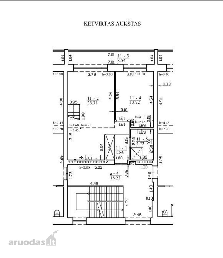 Išskirtinis butas su antresole ir iki 4,45 m - nuotraukos Nr. 18