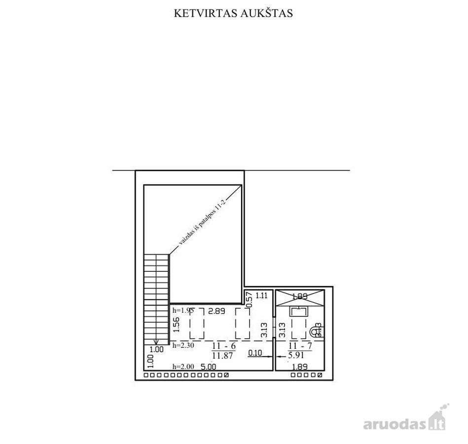 Išskirtinis butas su antresole ir iki 4,45 m - nuotraukos Nr. 19