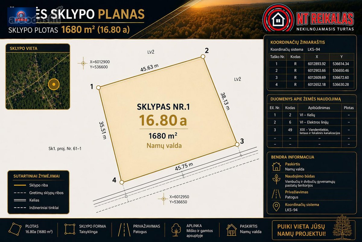 Parduodamas 13.20 a Namų Valdos Sklypas - nuotraukos Nr. 8