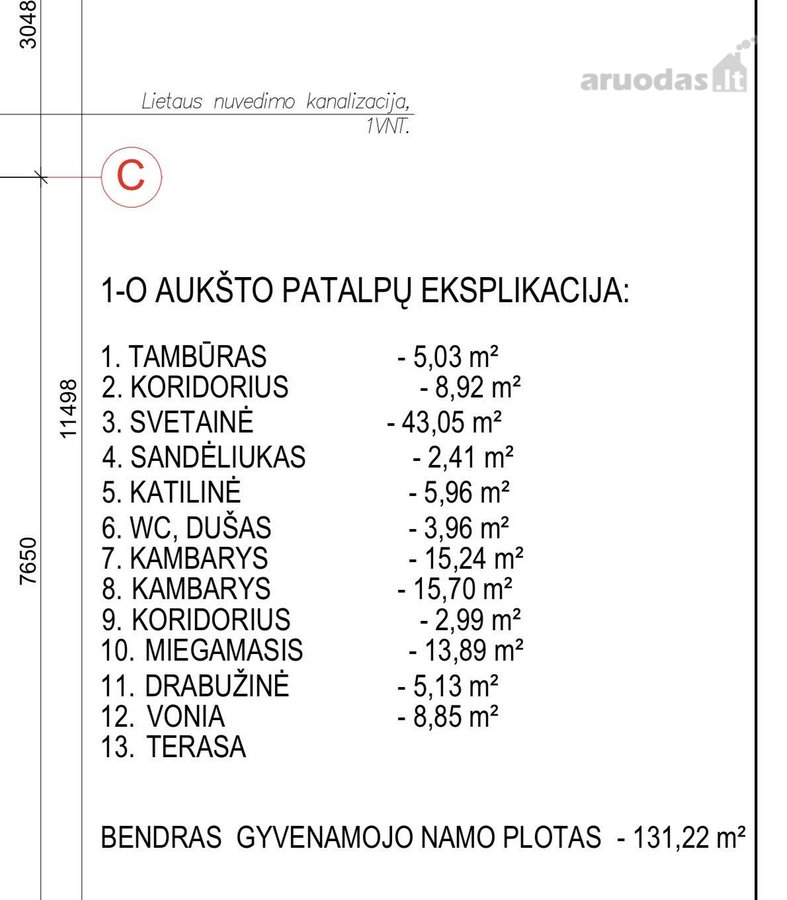 Parduodamas 131 kv. m namas su ~60% baigtumu - nuotraukos Nr. 24