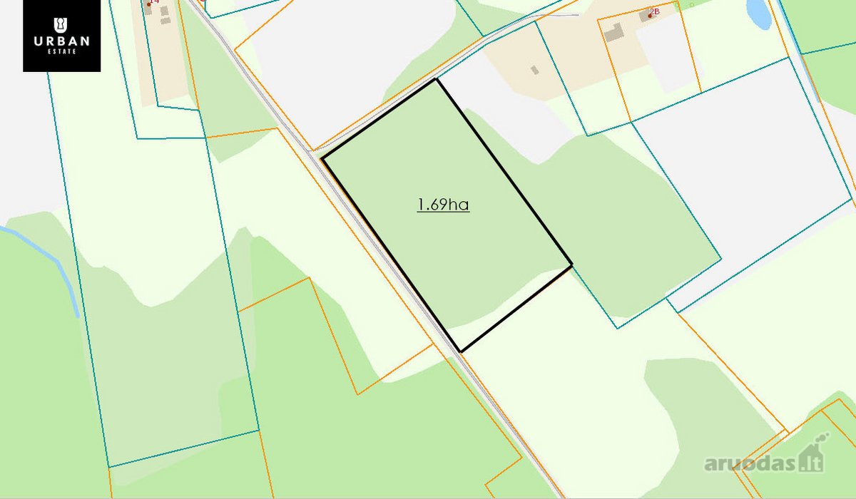 1.69 Ha Žemės Ūkio Paskirties Sklypas - nuotraukos Nr. 4