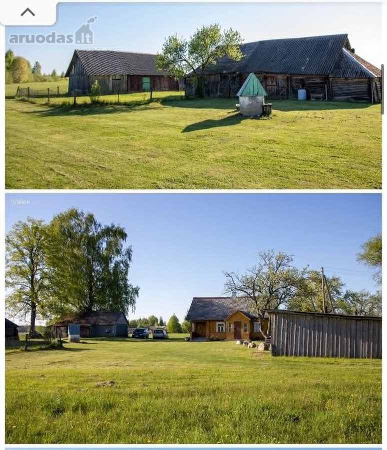 Parduodama sodyba su pradėtu renovuoti namu.