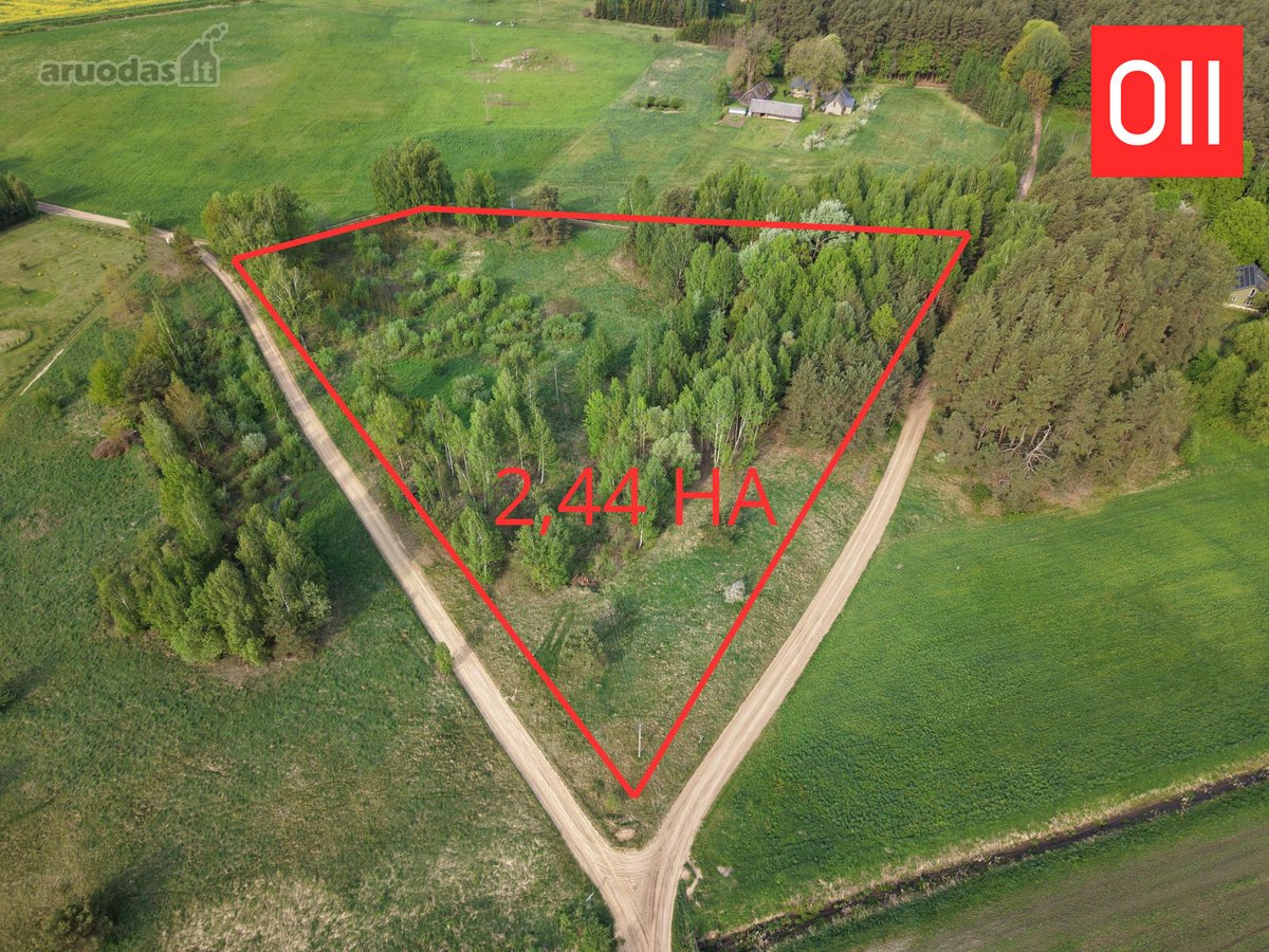 Parduodamas 2,45 ha žemės ūkio paskirties
