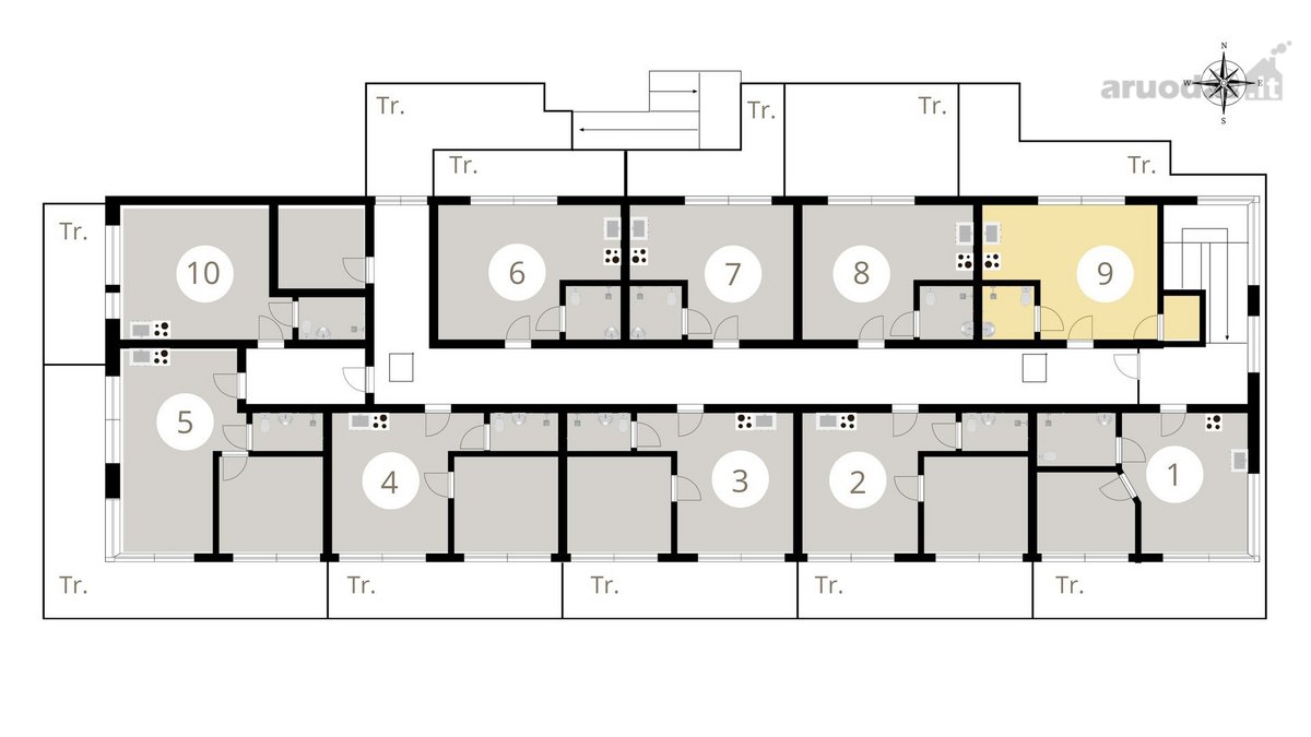 Nidos Centre, Parduodamas 1 Kambario Butas - nuotraukos Nr. 8