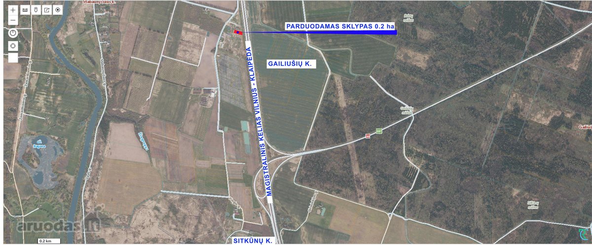 Parduodamas 0.2 ha žemė ūkio paskirties
