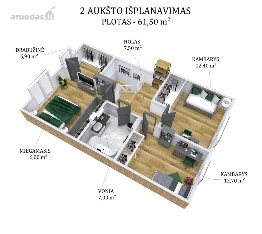 Be tarpininkų, tiesiai iš vystytojo - nuotraukos Nr. 8