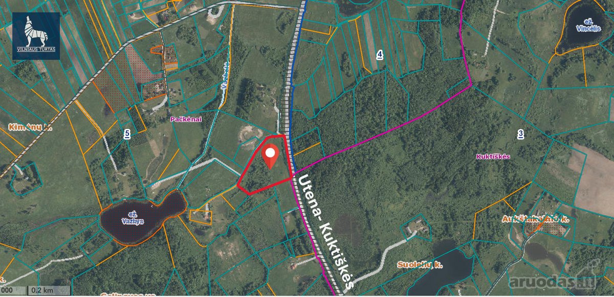 Parduodamas 3.86 ha sklypas prie Vazbio ežero