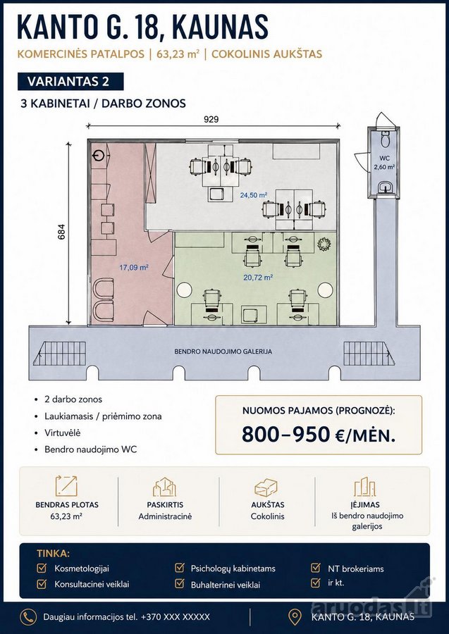 Parduodamos Komercinės Patalpos Kauno Centre - nuotraukos Nr. 4
