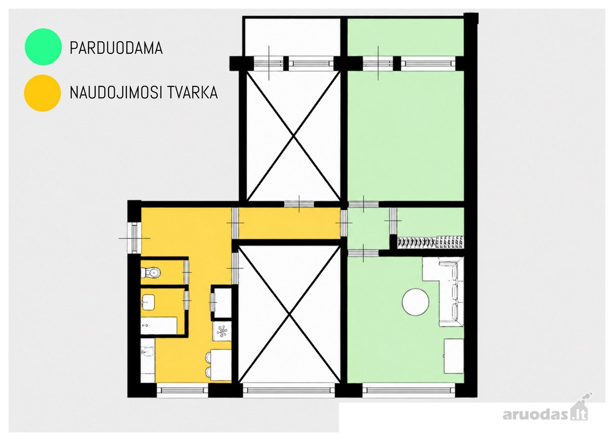 Parduodama Buto Dalis Šviesos G., Grigiškėse - nuotraukos Nr. 12