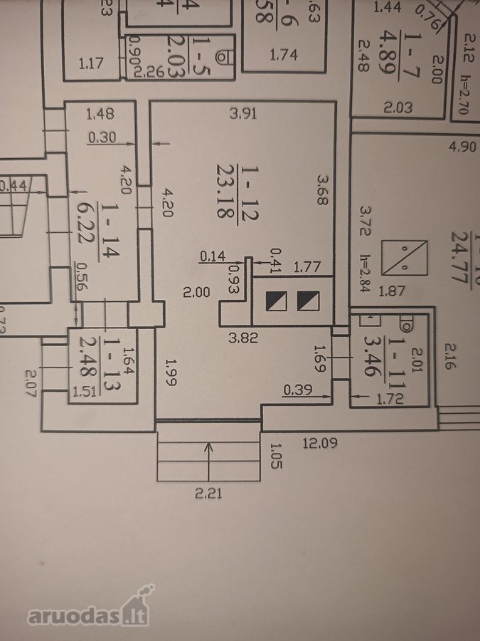 Kompaktiškas 26,5 m² būstas gamtos apsuptyje