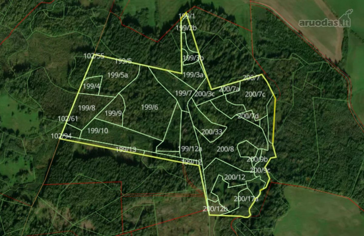 Parduodamas 20,64 ha miškas Telšių raj.