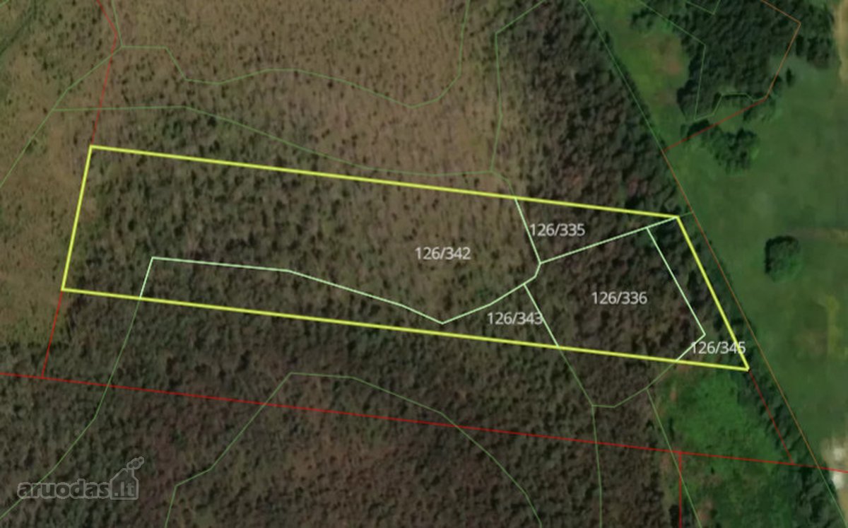 Parduodamas 3,54 ha miškas Anykščių raj.