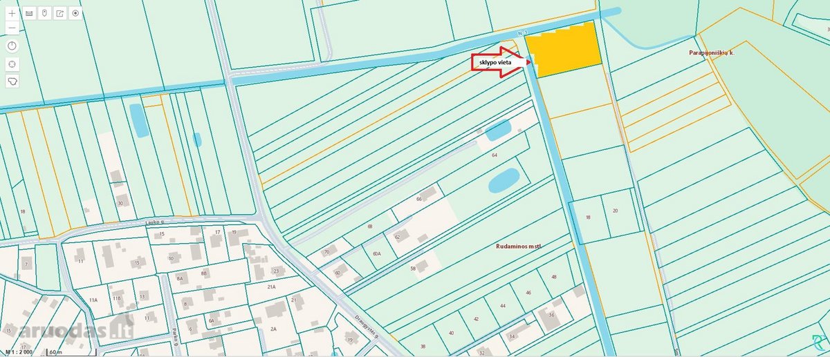 Parduodamas 45 arų žemės ūkio paskirties