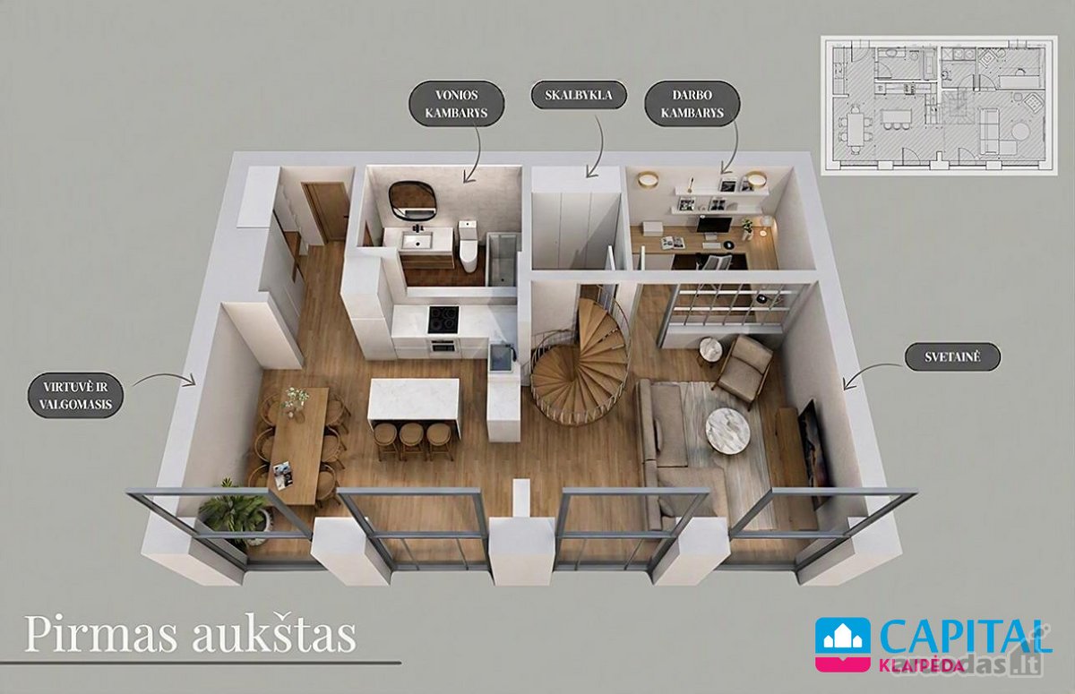 Įspūdingas 4 Kambarių Lofto Stiliaus Butas - nuotraukos Nr. 31