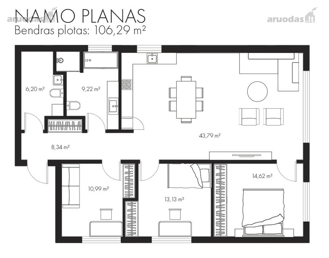 Parduodami A++ klasės nuosavi vieno aukšto - nuotraukos Nr. 19