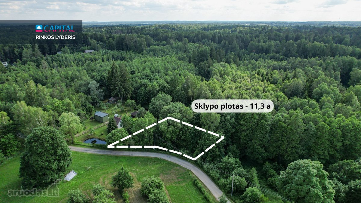 Parduodamas 11,3 arų sklypas Šepečių k.,