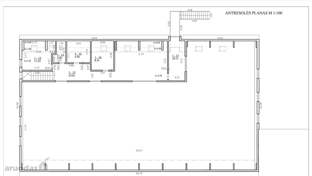 627 m2 bendro ploto pastatas Avižieniuose, - nuotraukos Nr. 35