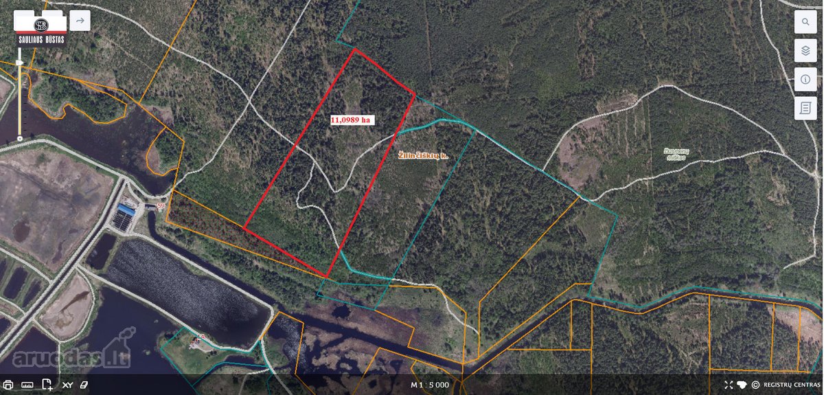 Parduodamas pigiai 11,0989 ha žemės sklypas