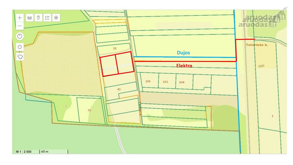 Parduodamas 2 žemės sklypai 0,1260 ha ir 0