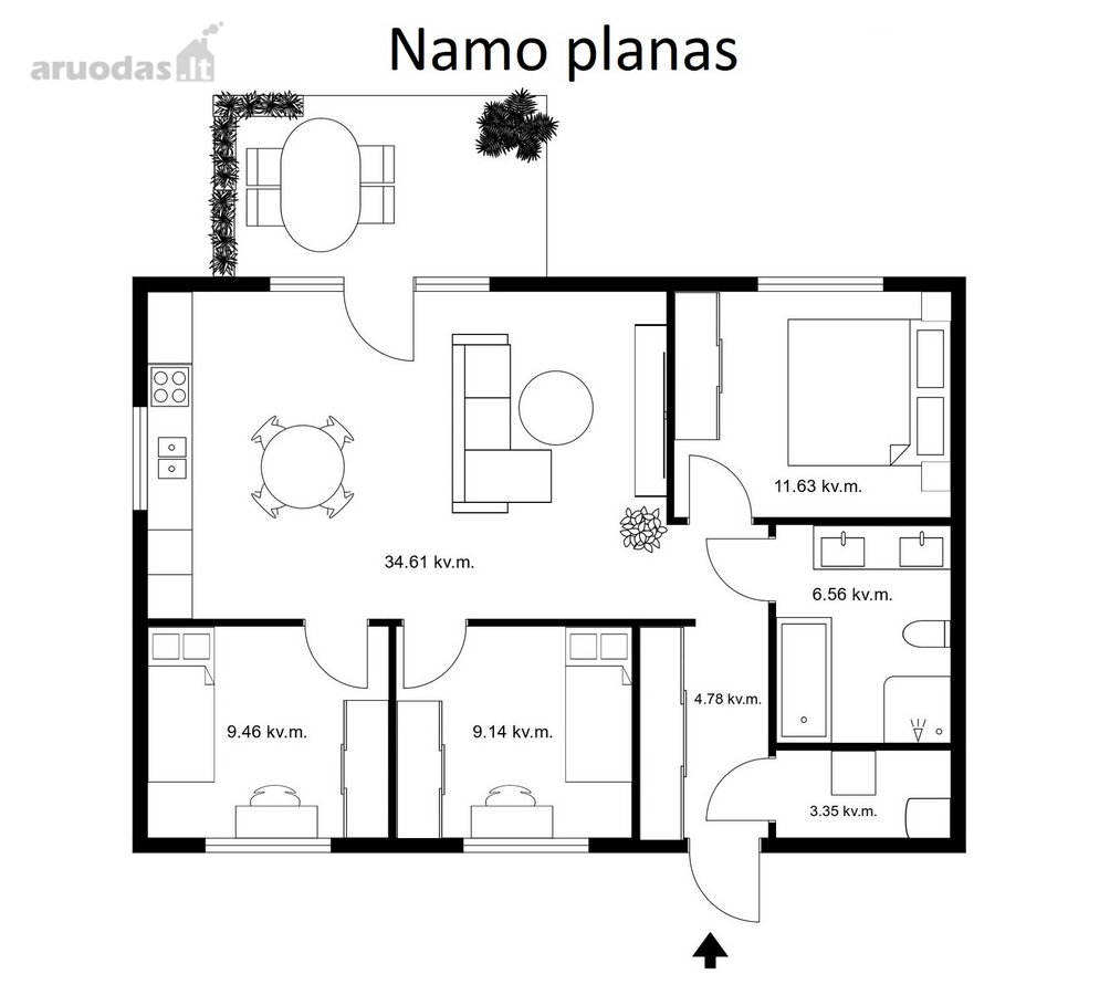 Parduodamas Pastatytas Sublokuotas Namas - nuotraukos Nr. 24
