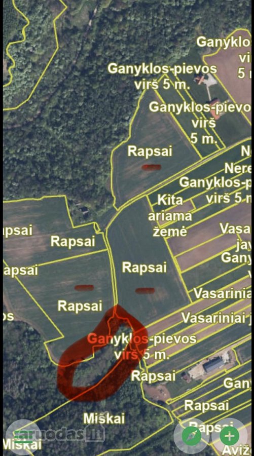 Parduodamas 6.83 ha žemės ūkio paskirties